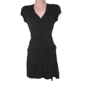 black tunic belt cotton tee shirt size xs small